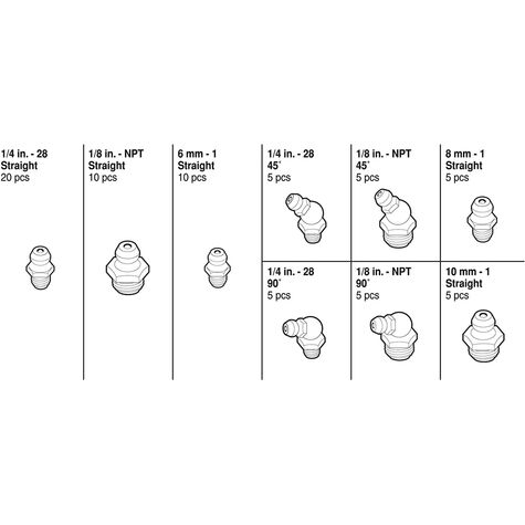 Performance Tool 70 pc. Grease Fitting Assort. product photo