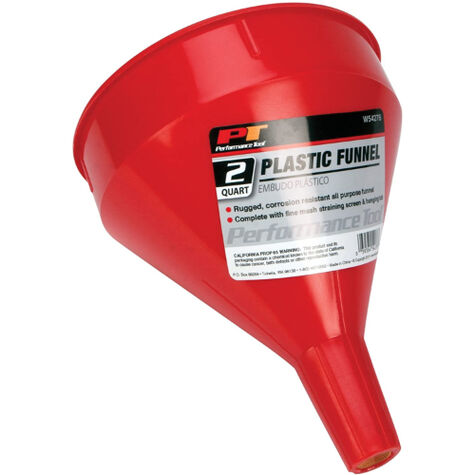 Performance Tool 2 Quart Plastic Funnel product photo