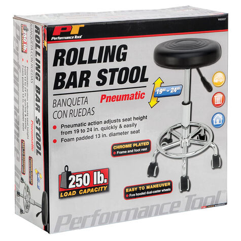 Performance Tool Pneumatic Rolling Bar Stool product photo