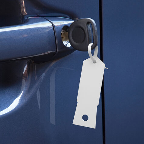 Slip-N-Grip White Plastic Key Tags product photo