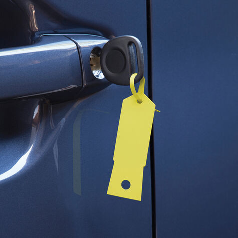 Slip-N-Grip Yellow Plastic Key Tags product photo