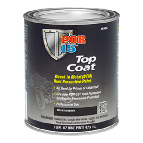 POR-15 Top Coat Paint, Chassis Black - 16 fl. oz. product photo