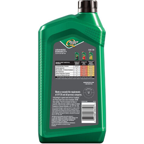 Quaker State HD SAE 30 Conventional Motor Oil - Quart product photo