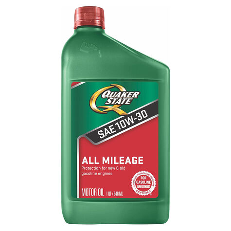 Quaker State All Mileage SAE 10W-30 Motor Oil - Quart product photo