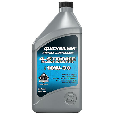 Quicksilver SAE 10W-30 Marine Engine Oil - 1 Quart product photo