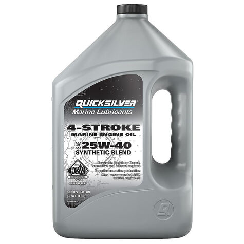 Quicksilver SAE 25W-40 Synthetic Marine Engine Oil - 1 Gallon product photo