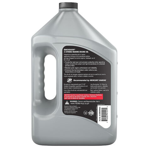 Quicksilver SAE 25W-40 Synthetic Marine Engine Oil - 1 Gallon product photo