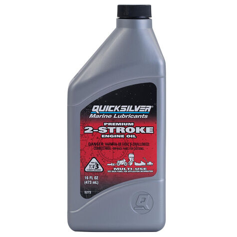 Quicksilver Premium 2-Stroke Engine Oil for Outboards, PWC, Snowmobiles and Motorcycles - 1 Pint product photo