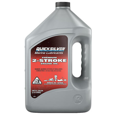 Quicksilver Premium 2-Stroke Engine Oil, Outboards, PWCs, Snowmobiles and Motorcycles - 1 Gallon product photo