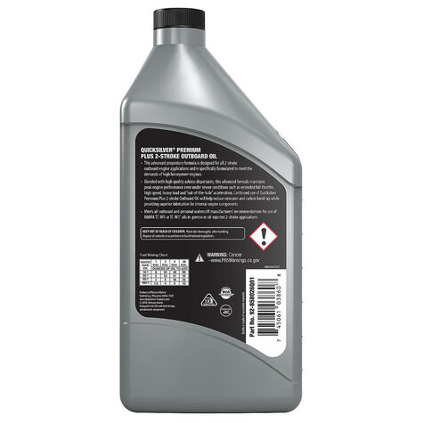 Quicksilver 858026Q01 Premium Plus 2-Stroke Marine Engine Oil Synthetic Blend - 32 oz. product photo