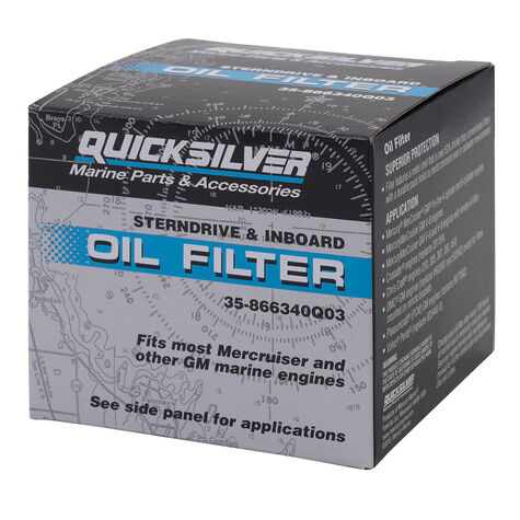 Quicksilver 866340Q03 Oil Filter, MerCruiser Sterndrive and Inboard Engines product photo