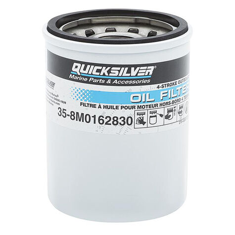 Quicksilver 8M0162830 Oil Filter for Mercury and Mariner 4-Stroke Outboards 25-115hp product photo