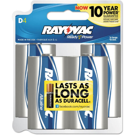 RAYOVAC D 4-Pack High Energy Alkaline Batteries product photo