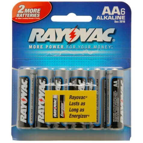 RAYOVAC AA 6-Pack High Energy Alkaline Batteries product photo