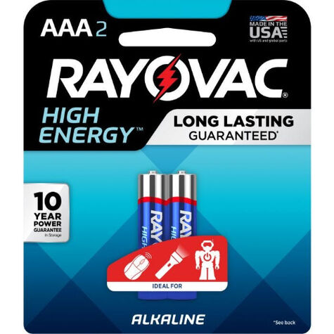 RAYOVAC AAA 2-Pack High Energy Alkaline Batteries product photo