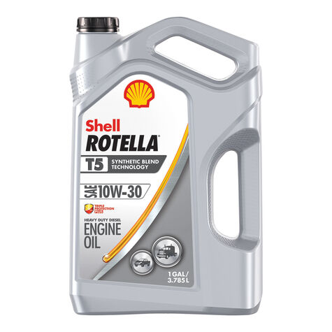 Shell Rotella T5 Synthetic Blend SAE 10W-30 Motor Oil - Gallon product photo