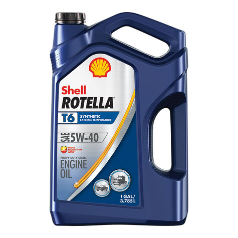 Shell Rotella T6 Full Synthetic SAE 5W-40 Diesel Engine Oil - Gallon product photo