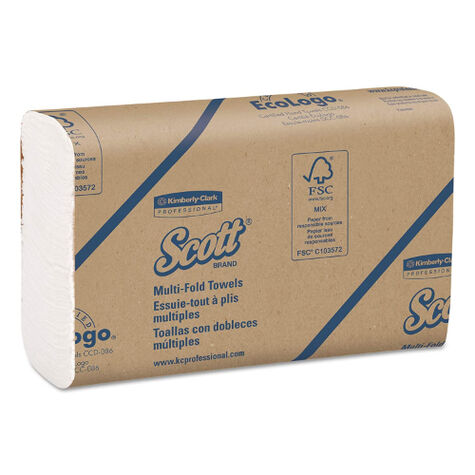 Scott Essential Multi-Fold Towels, Convenience Case, White - 250 Count product photo