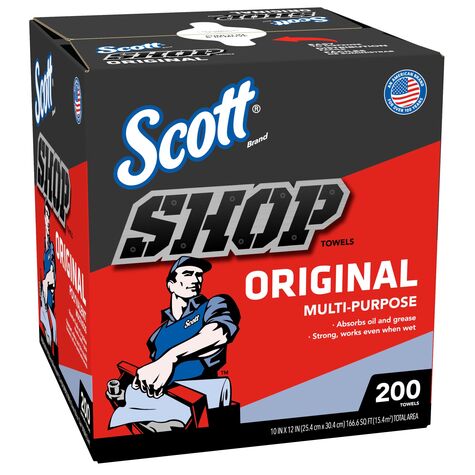 Scott Shop Towels Pop-Up* Box, Blue - 1,600 Count product photo