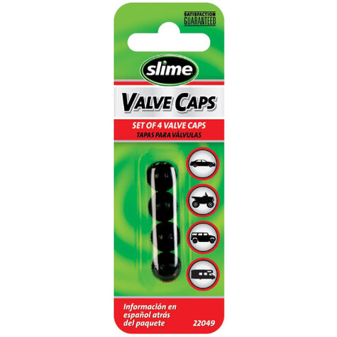 Slime Black Plastic Tire Valve Caps product photo