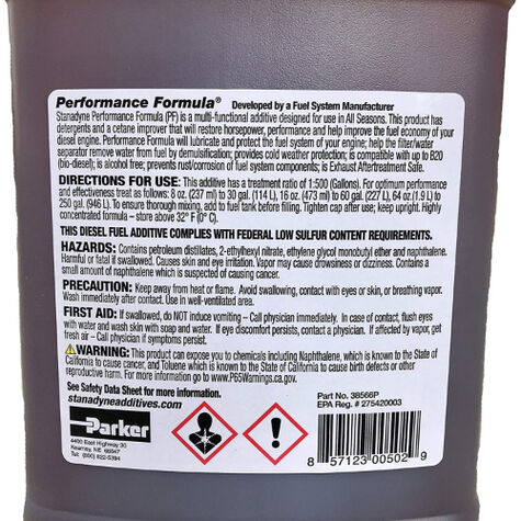 Stanadyne Performance Formula Diesel Fuel Additive - 64 oz product photo