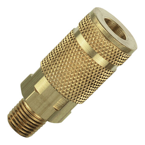 Tru-Flate 1/4" A Design  x 1/4" MNPT Brass Coupler product photo