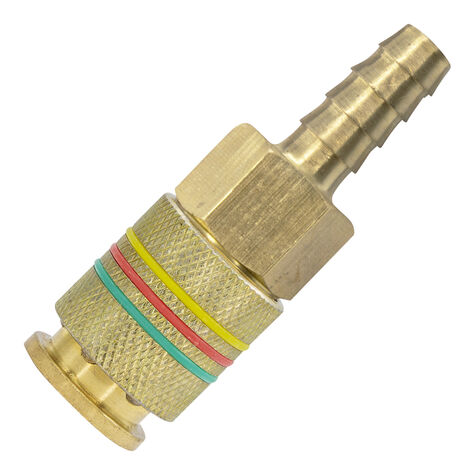 Tru-Flate Brass Universal 3/8" Barbed Combo Coupler - Bulk product photo