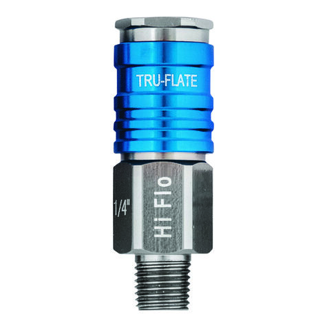 Tru-Flate 1/4" HI FLO Design  x 1/4" MNPT Aluminum Coupler product photo