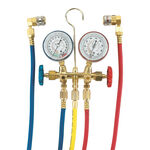 FJC R-134a Brass Manifold w/Set RYB Hoses STD. w/Quick Couplers - 72 in. product photo