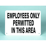 Service Champ Aluminum Sign inEmployee Onlyin product photo