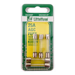 Littelfuse AGC Glass Fuse, 2.5A, Carded product photo