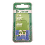 Littelfuse MINI Blade Fuse, 15A, Carded product photo