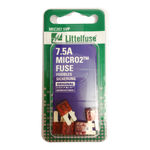 Littelfuse MICRO2 Blade Fuse, 7.5A, Carded - 5 Count product photo