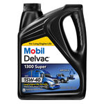 Mobil Delvac 1300 Super Heavy Duty Synthetic Blend Diesel Engine Oil SAE 15W-40, 1 Gallon product photo