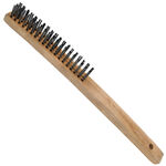 Shark Long Handled Carbon Steel Scratch Brush - 3x19 Rows  product photo