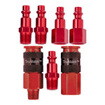 Tru-Flate Tru-Match 1/4" I Design  x 1/4" NPT Aluminum Plug/Coupler Set product photo