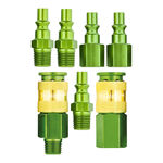 Tru-Flate Tru-Match 1/4" A Design  x 1/4" NPT Aluminum Plug/Coupler Set product photo