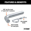 Curt 5/8" Hitch Pin (2" Or 2-1/2" Receiver, Zinc) product photo