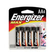 Energizer E91BP-4 AA Alkaline Batteries 4 Batteries per Package product photo