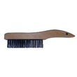 Shark Shoe Handled Carbon Steel Scratch Brush - 4x16 Rows product photo