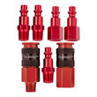 Tru-Flate Tru-Match 1/4" I Design  x 1/4" NPT Aluminum Plug/Coupler Set product photo